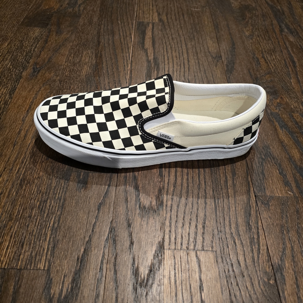 Vans Black and White Checkered Kids Sneakers - Picture 5 of 12